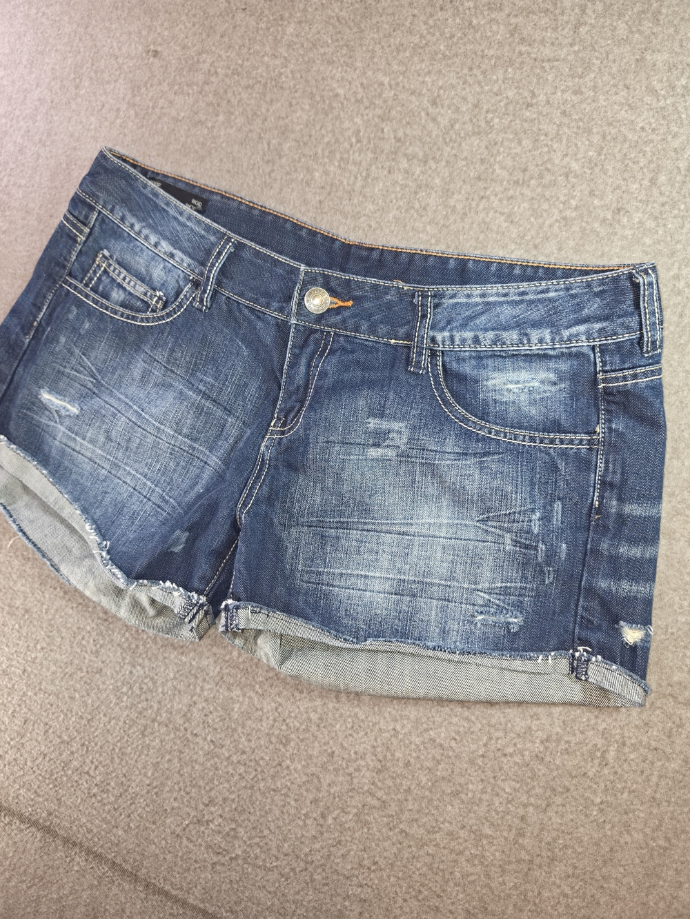 Buffalo David Bitton 100% Cotton Pixie Mid Ris3 Rigid Denim Shorts Size 31